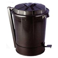 goliat cubo basura 50l c/pedal negro