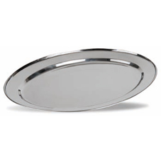 fuente oval borde vuelto 35x24cm inox