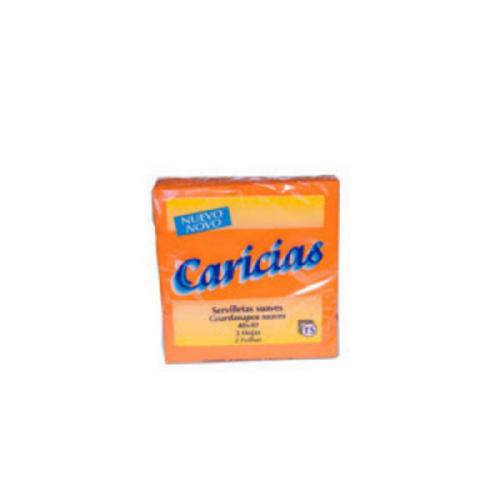 paq. 50 servilletas 40x40 2h caricias naranja