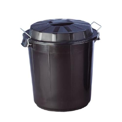 cubo basura c/tapa negro 50l