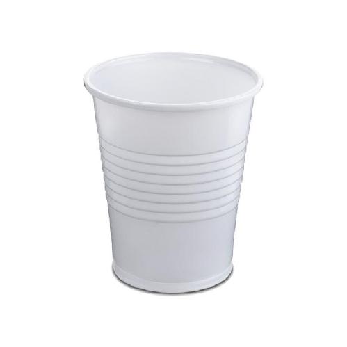 paq. 100 vaso plastico blanco 220cl