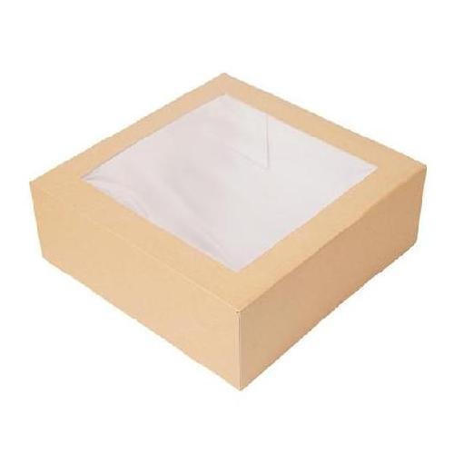 paq. 50 caja pasteleria 28x28x10cm natur