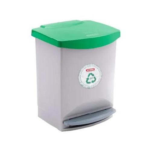 cubo de pedal reciclado 25l verde