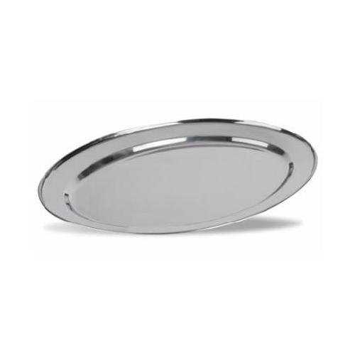 fuente oval borde vuelto 25x18cm inox