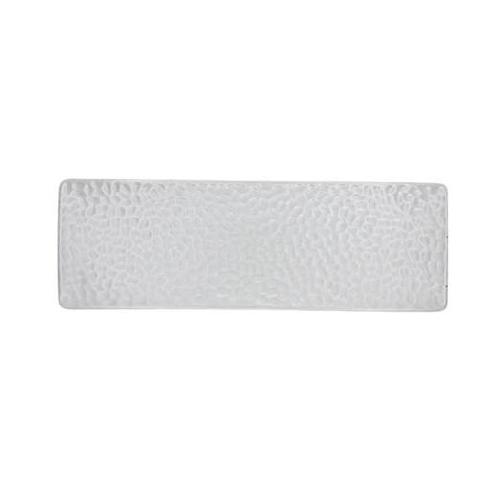 bandeja rectangular 27cm blanca mate